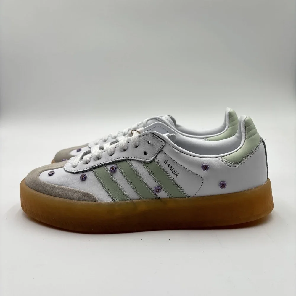 Adidas Women's Size 8 Sambae W Shoes Little Flowers JS3954 Casual Lifestyle - Picture 2 of 6